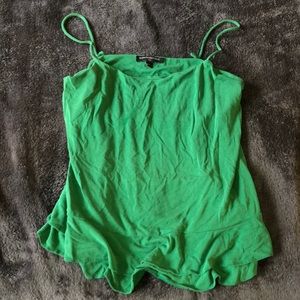 Banana republic green strappy ruffle bottom top